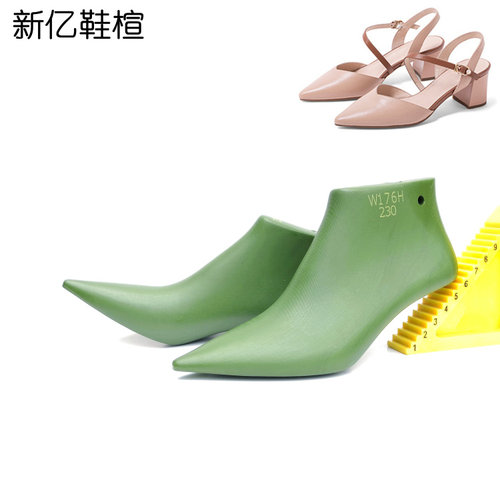 内销夏季浅口粗跟凉鞋楦尖头6cm