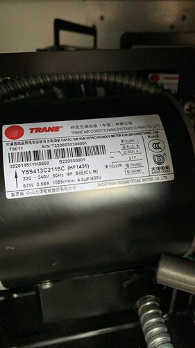 全新原装空调电机马达特灵空调风机盘管用大洋电机Y5S413C2116C