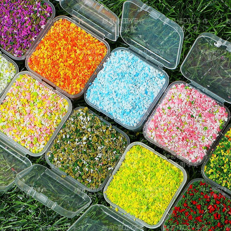 手账树粉复古艺术垃圾杂志仿真花草组合材料手账场景模拟植物花花