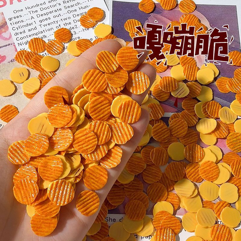 迷你薯片diy奶油胶填缝微缩食玩捏捏手作球玩具屋搭配材料