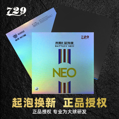 729奔腾2省队蓝海绵乒乓球胶皮