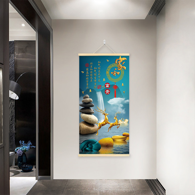 简欧家和万事兴挂画福禄双全办公室装饰画玄关卧室电视背景墙壁画