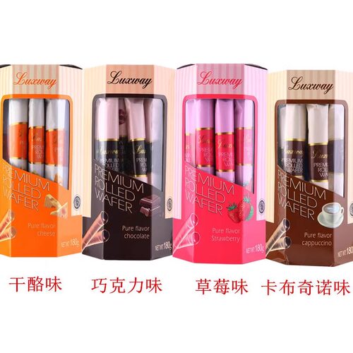 印尼进口luxway乐卡斯180g威化卷