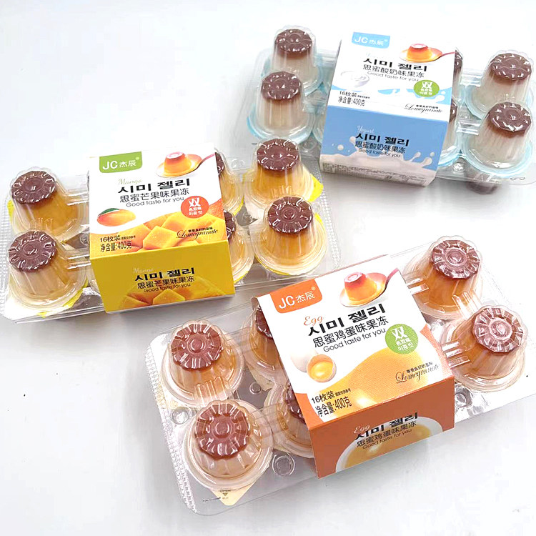 杰辰 思蜜果冻 酸奶味/芒果味/鸡蛋味400g 办公室零食