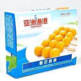 亚洲渔港桑巴虾串一盒540克15串 45个虾球黄金虾球炸串叫了个鸡