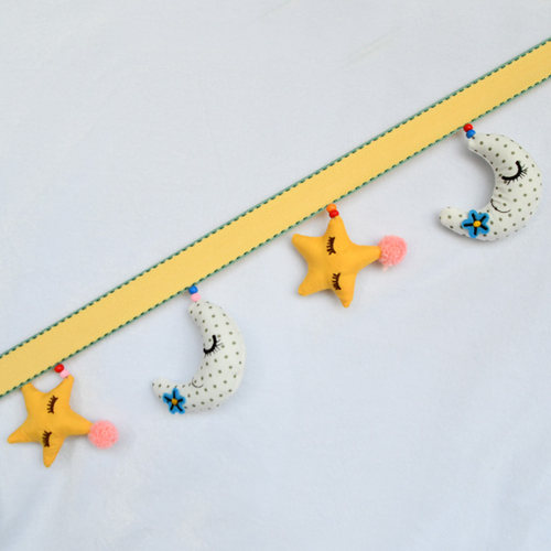 天河花边新窗帘儿童房小黄鸭恐龙