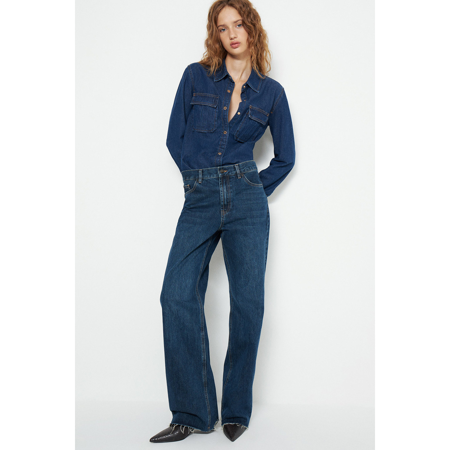 外贸原单LIM*E复古毛边休闲百搭高腰直筒宽松阔腿牛仔裤B3 2237,女装/女士精品,牛仔裤,淘宝优惠券,粉丝福利购,淘宝优惠卷