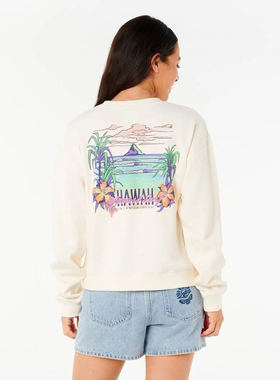 外贸原单Rip C*url轻轻潜水员海滩宽松休闲加绒圆领运动衫C4 1835