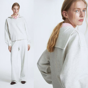 3334 海军领套头卫衣宽松慵懒风上衣A13 俄罗斯lim出口外贸 女款