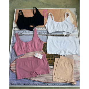 弹力美背吊带背心舒适透气无胸垫文胸短裤 包邮 不参加 不退换