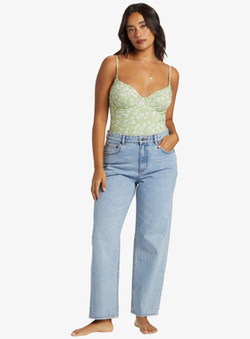 外贸原单Bil*labong High Tides前左抓痕设计休闲高腰牛仔裤1310