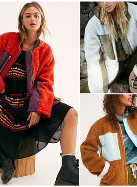 FP原D 双十一的诚意！值哭 羊羔毛拼色外套 拼色保暖夹克加厚棉服