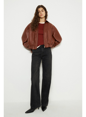 外贸原单LIM*E美式复古休闲百搭高腰显瘦直筒宽松牛仔裤 C8 2253