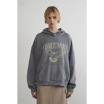 垃圾摇滚风超大连帽衫