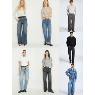 多款 复古水洗直筒百搭显瘦宽松垂感阔腿牛仔裤 E美式 外贸原单LIM