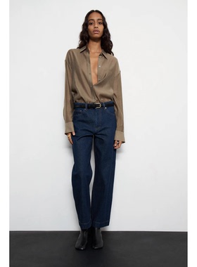 外贸原单LIM*E复古水洗深蓝低腰直筒宽松阔腿牛仔裤2338-801 1975