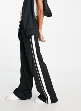 外贸原单Cot*ton On侧条纹阔腿运动裤-三个款多色 加长直筒裤拖地