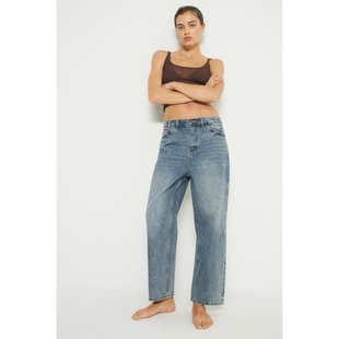 159 4943 2024 E复古低腰男友风直筒宽松阔腿牛仔裤 外贸原单LIM