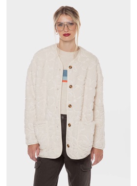 外贸原单Bil*labong轻拥绒云衫超糯泰迪熊羊羔绒开衫外套D6 1922