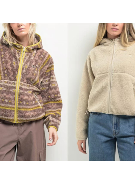 外贸原单Dra*vus Vista舒适柔软抓绒羊羔绒拉链开衫连帽外套 2928