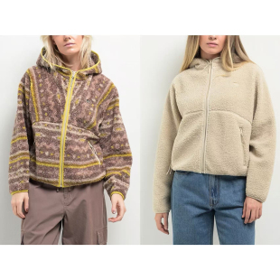 连帽外套 Vista舒适柔软抓绒羊羔绒拉链开衫 2928 vus 外贸原单Dra