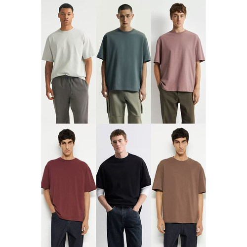 男款高级雾感莫兰迪色质感T恤