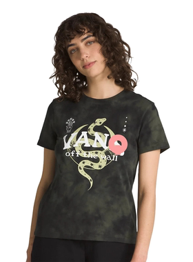 外贸原单Van*s异世界超重工厚实扎染棉布丝网印刷图形短袖T恤