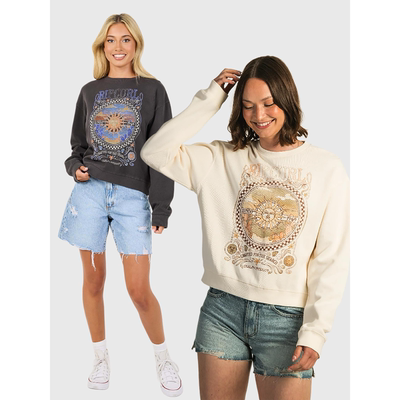 海滩风情休闲圆领运动衫