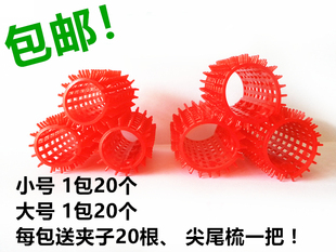 大波浪卷发筒猬发卷带齿梨花头卷发桶塑料空心内扣不伤发 老式 包邮