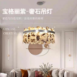 法式轻奢设计师环形客厅吊灯