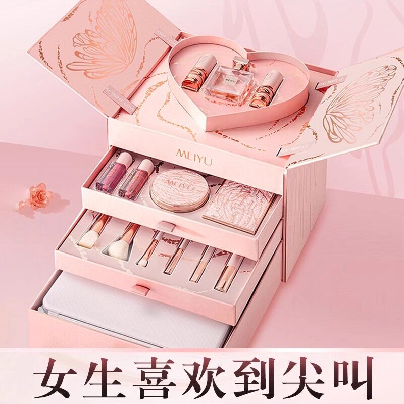 正品每遇绽放限定璀璨美妆套盒口红全套装化妆品礼物彩妆礼盒