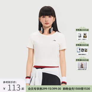 PONY波尼1972春夏女子短袖 显瘦亲肤舒适 T恤户外运动休闲修身