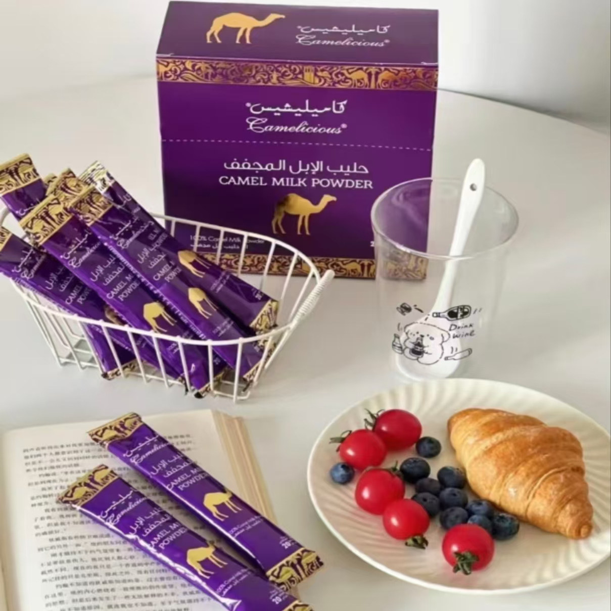 迪拜Camelicious纯骆驼奶粉乳粉中老年成人无蔗糖高钙驼乳粉400克