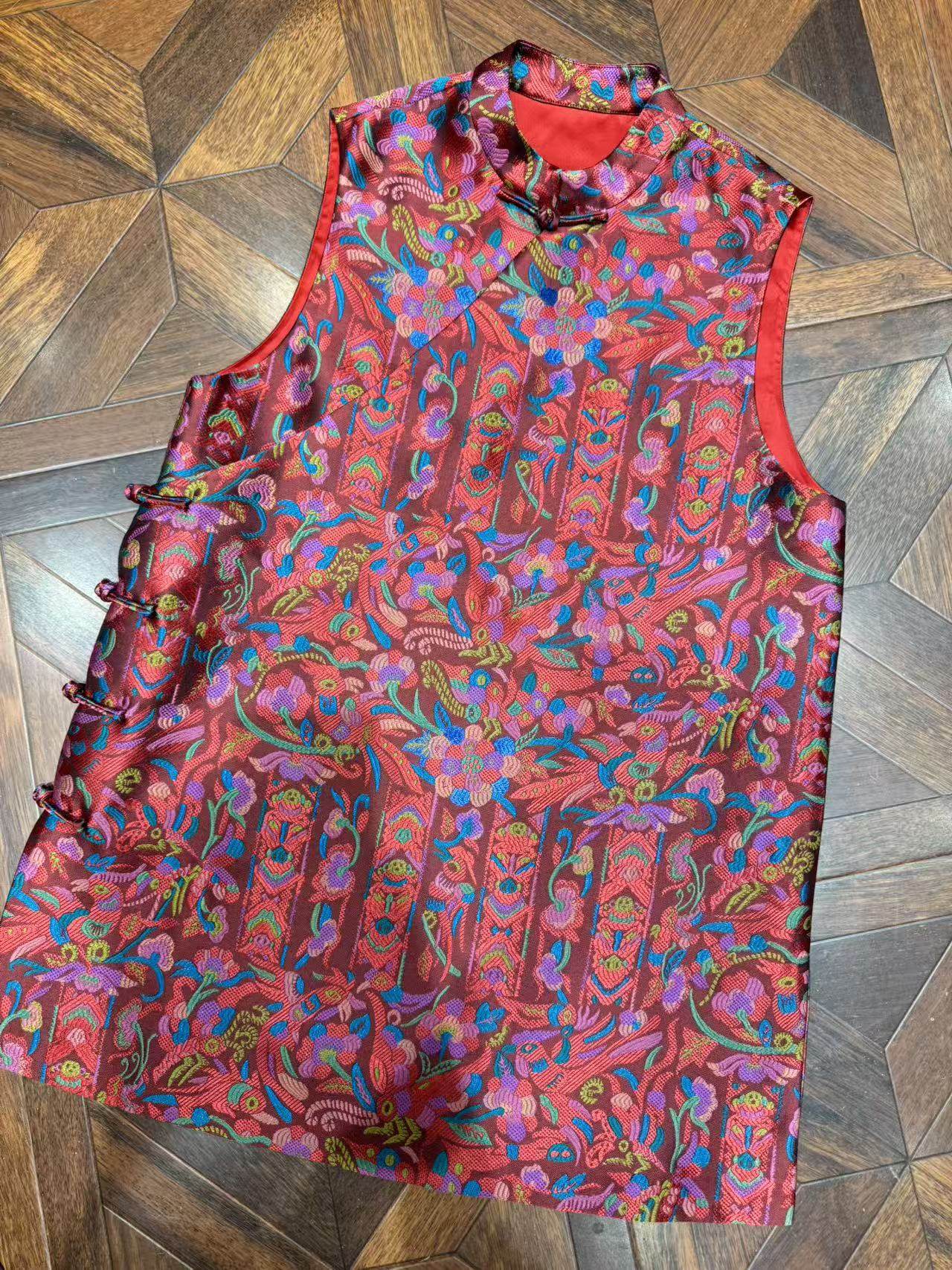 赫美高端2026早春新款新中式国宽松马甲女复古提花无袖坎肩背心,女装/女士精品,马夹,淘宝优惠券,粉丝福利购,淘宝优惠卷