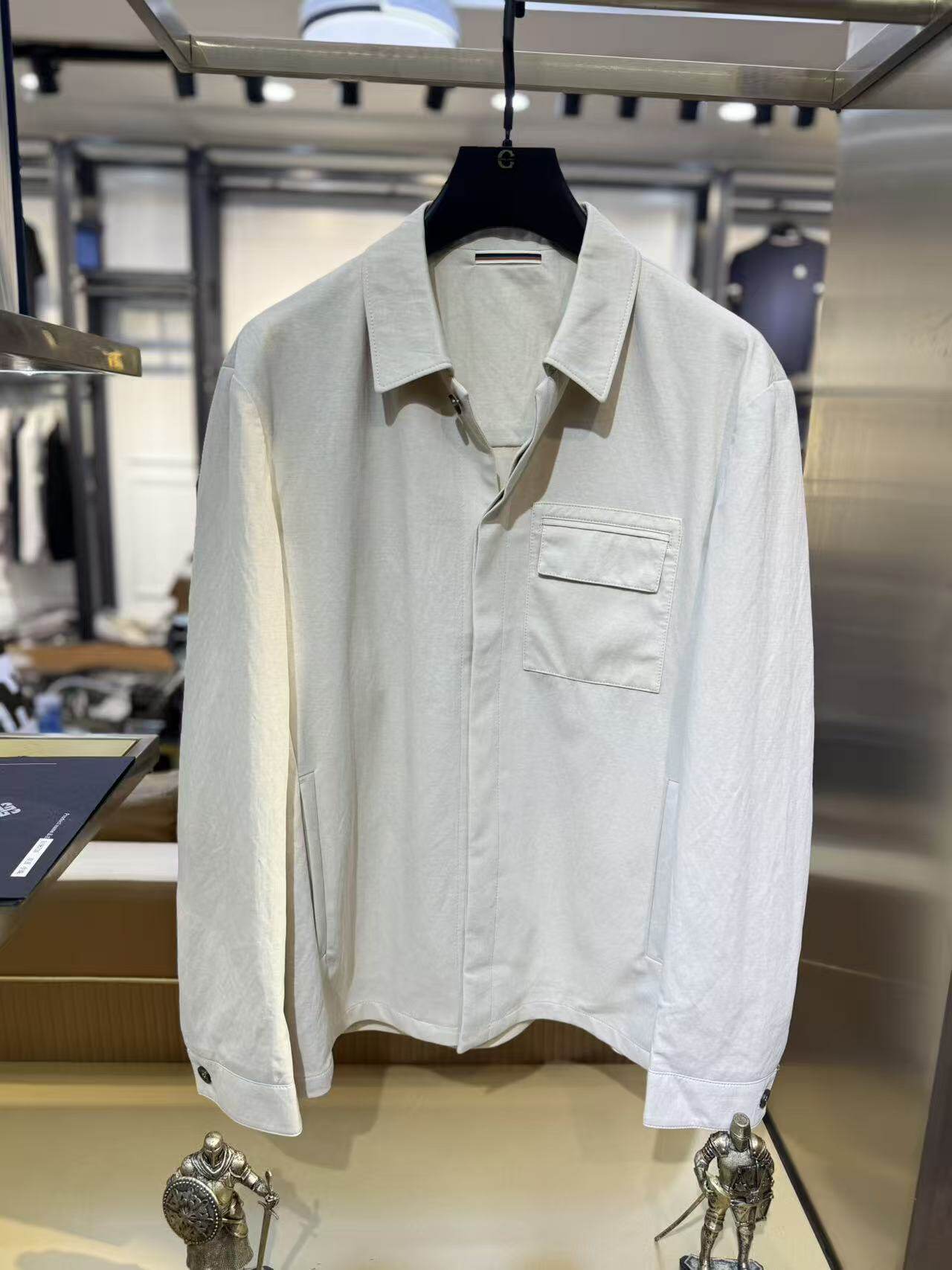 秀而高端2026早春新款男士休闲时尚口袋百搭翻领长袖夹克外套3225