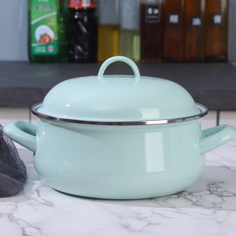 欧丽家煮粥单个搪瓷锅带双耳泡面碗水果沙拉碗电磁炉明火通用汤锅,厨房/烹饪用具,汤锅/汤桶/卤肉桶,淘宝优惠券,粉丝福利购,淘宝优惠卷