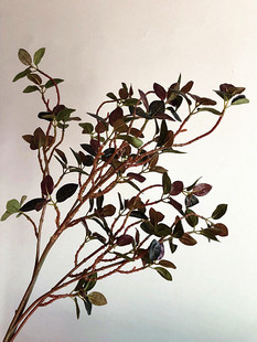 仿真高品质榆钱树叶子插花配草塑料假花客厅样板间装饰绿植树枝