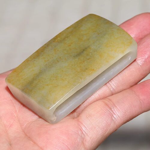 【小胡子玉器】和田玉 籽料 洒金皮 青花 皮带扣