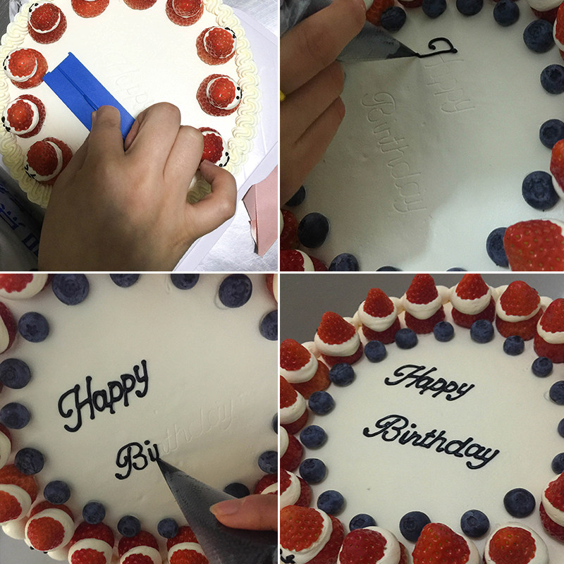 蛋糕手写体短语字母印花模 巧克力奶油慕斯裱花happybirthday包邮