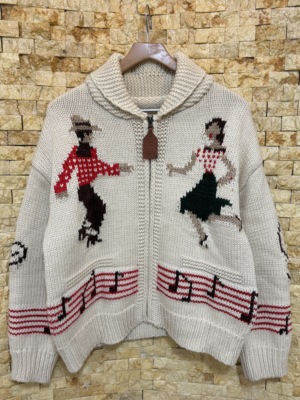 古着vintage孤品日系复古森系费尔岛童趣休闲羊毛拉链毛衣外套