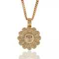 Golden Transparent Diamond+3Mm*24Inch Steel Cuban Chain