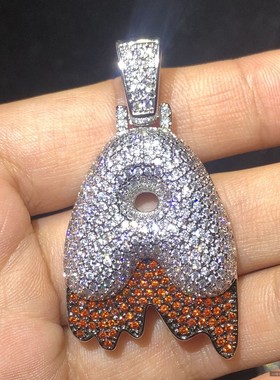 微镶熔岩字母双色电镀气泡锆石