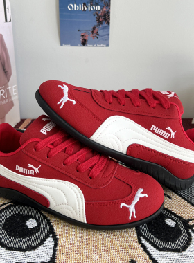 红色鞋子女款好看德训鞋女鞋学生 春季新款休闲鞋百搭板鞋男情侣