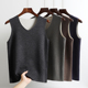 秋冬加绒无痕德绒保暖背心男士 加厚内穿坎肩棉马甲发热无袖 t恤