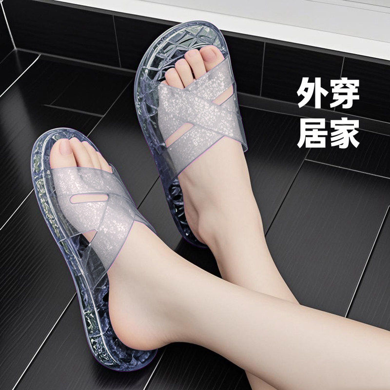 水晶拖鞋女外穿夏2026新款家居室内绝美不累脚厚底巨好看的凉拖鞋