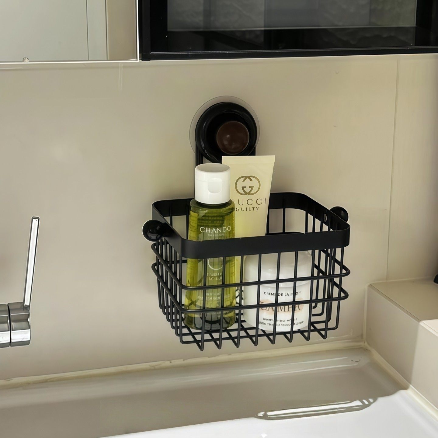【新家的100个快递】吸盘收纳篮洗手池洗脸巾收纳筐防锈沥水挂篮,收纳整理,收纳筐,淘宝优惠券,粉丝福利购,淘宝优惠卷