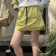 正品MORE美式工装半身裙女夏季防走光裤裙显瘦运动风高腰速干短裙