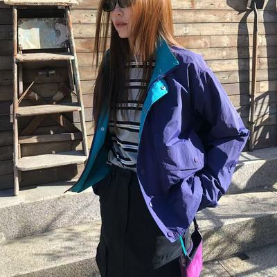 San Francisco春季2026韩版设计感百搭时尚短外套冲锋衣夹克上衣