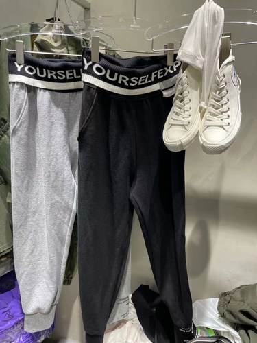 休闲高腰长裤适中纯棉万能腰