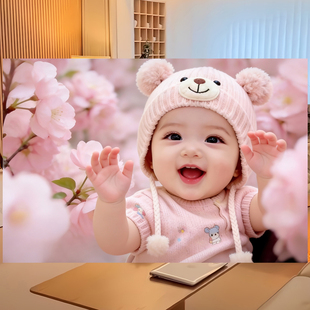新生儿童大眼睛女宝宝bb画报漂亮备孕宝宝图片海报婴儿可爱男贴画
